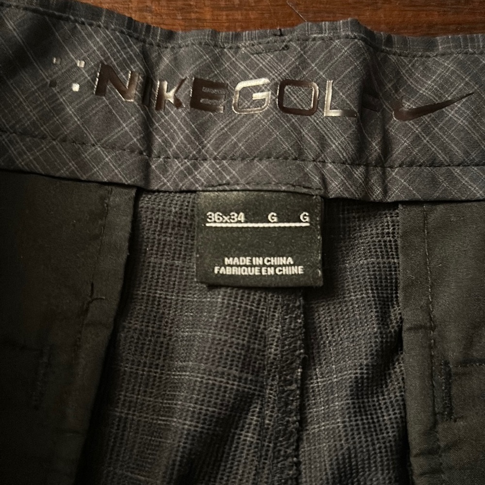 Nike Golf Pants. Loke a black and grey plaid design. 36x34